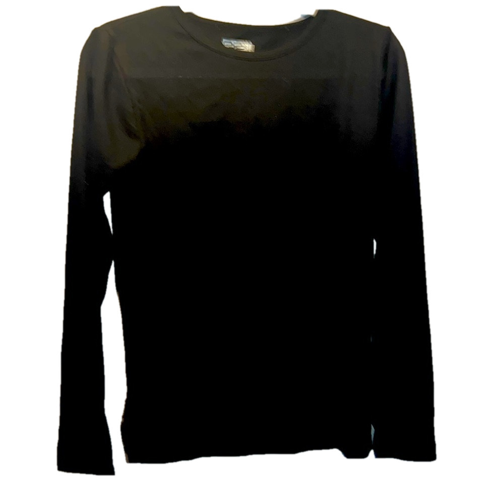 32* Heat Shirt, Size M, PTP 13", Length 19", Jet Black, Long sleeve